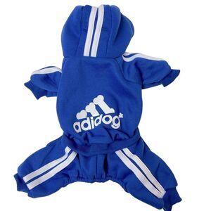 Adidog Dog Sweatshirt Hoodie Tracksuit Royal Blue Size S